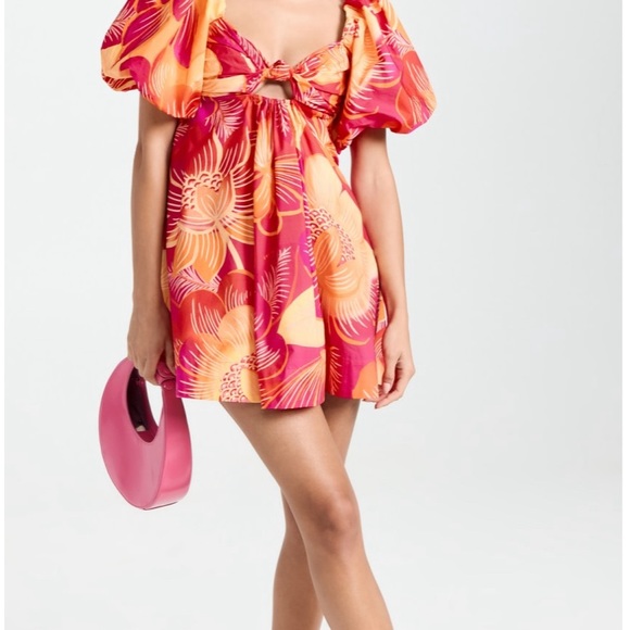 NWT Farm Rio mini Dresses Farm Rio Summer Garden Ombre Mini Dress SIZES L- XL - Picture 3 of 4